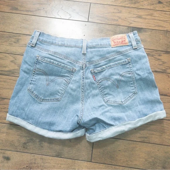 Levis Denim Blue Women's Shorts - Picture 3 of 4